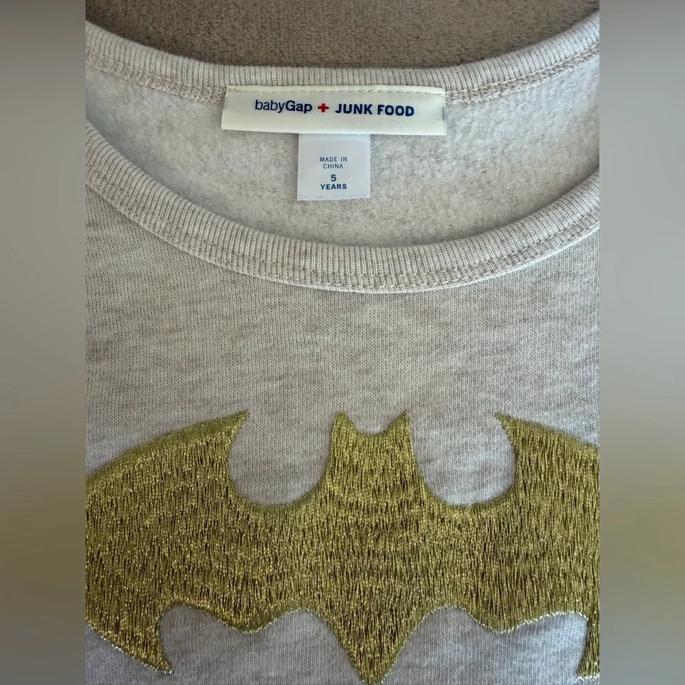 GAP Girls Tulle Batman Dress - Baby GAP x Junkfood Black Cream and Gold- Size 5